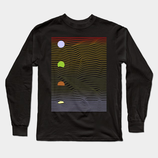 Sunset process in landscape Long Sleeve T-Shirt by ganola